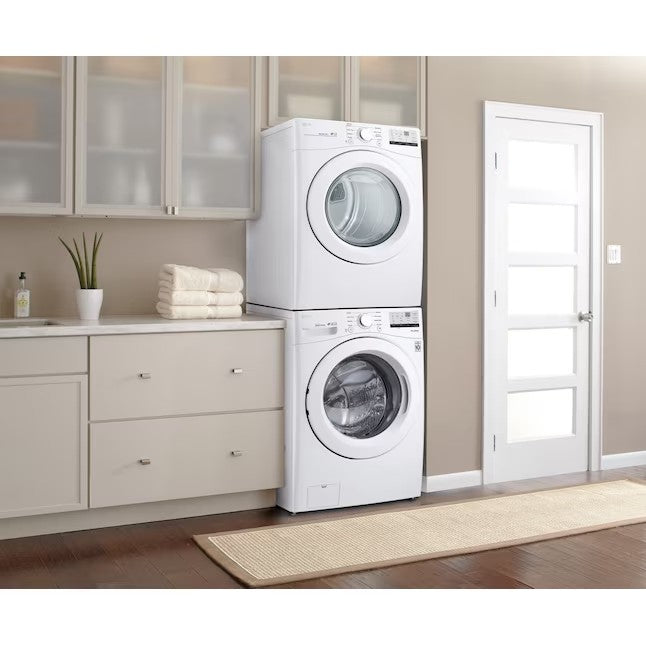 LG 7,4 kuutiojalan pinottava sähkökäyttöinen kuivausrumpu (valkoinen) ENERGY STAR