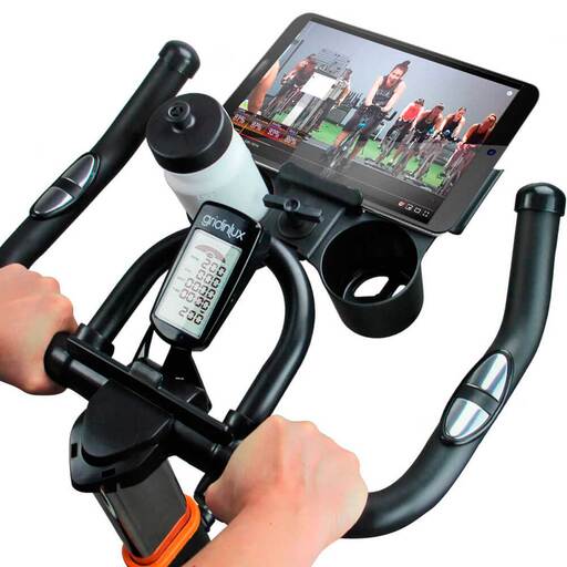 Bicicleta Spinning Alpine 8000. Inercia 25 Kg. Gridinlux.