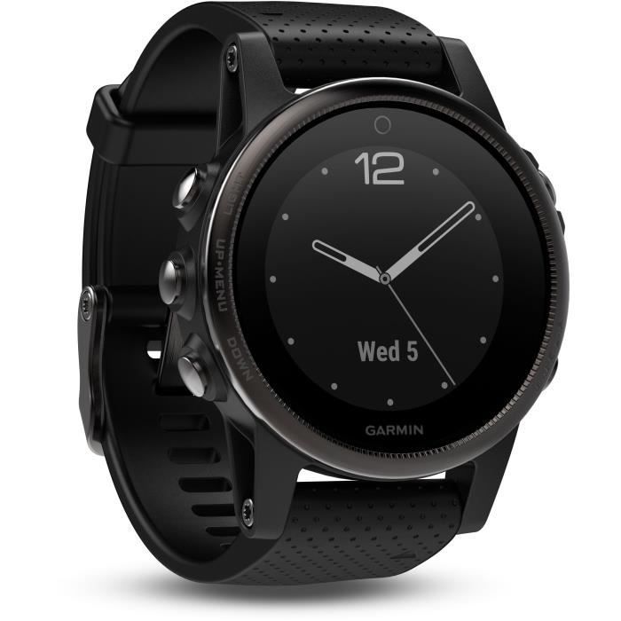 GARMIN Fenix 5S Sapphire Black Montre GPS Cardio Multisport - Noir