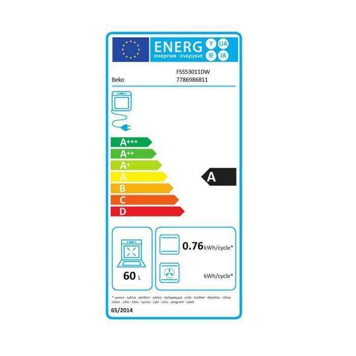BEKO FSS53011DW 4-pits combi-fornuis