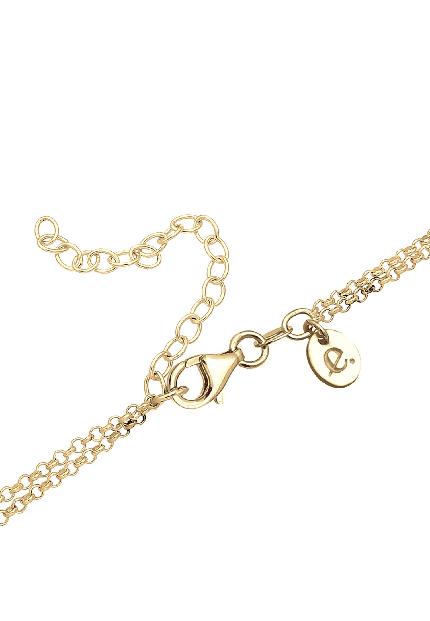 Elli PREMIUM Chaîne de Couche Pendentifs Plaquettaires Collier Femme (925/1000) Argent