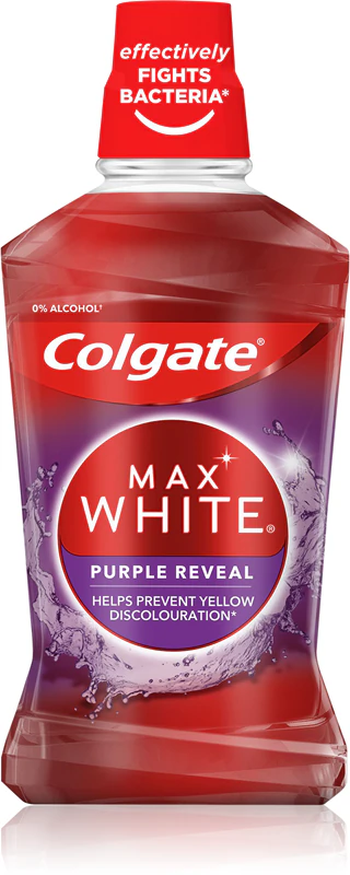 Enxaguante bucal clareador Colgate Max White Purple Reveal