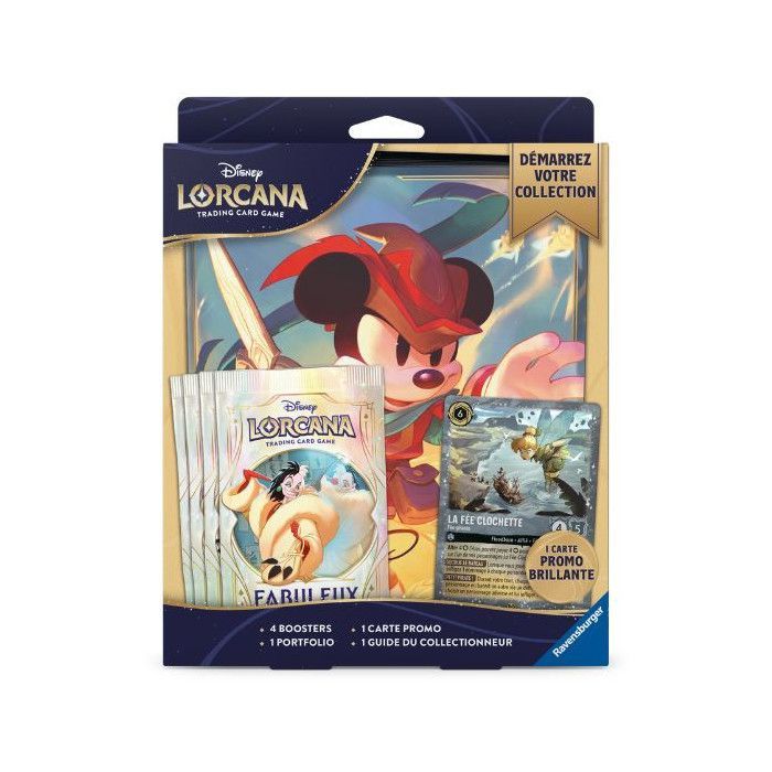 Set de inicio Ravensburger - 11098824FAB - Licencia Disney - 4 paquetes de refuerzo + portafolio A5 - Carta promocional de Campanilla