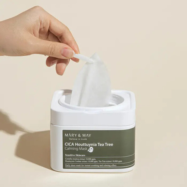 MARY & MAY Cica Houttuynia Cordata Tea Tree Kalmerend Masker