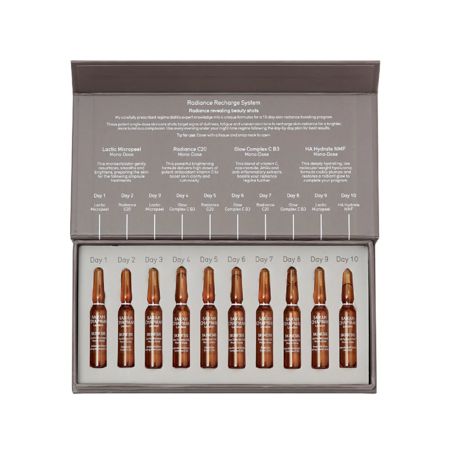 Serums & Boosters  Skinesis Radiance Recharge System - Fiale viso illuminanti