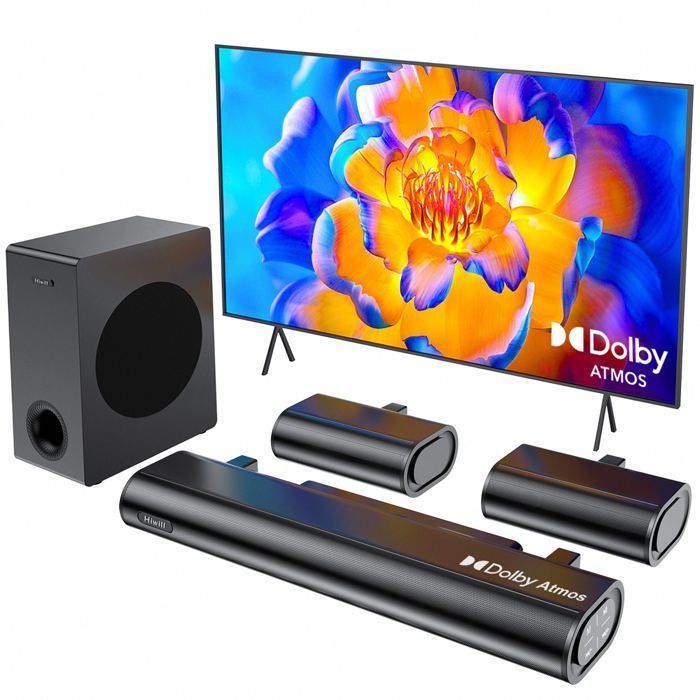 Hiwill A51 Barre de Son TV 5.1 Dolby - 380W Avec Caisson 5,25