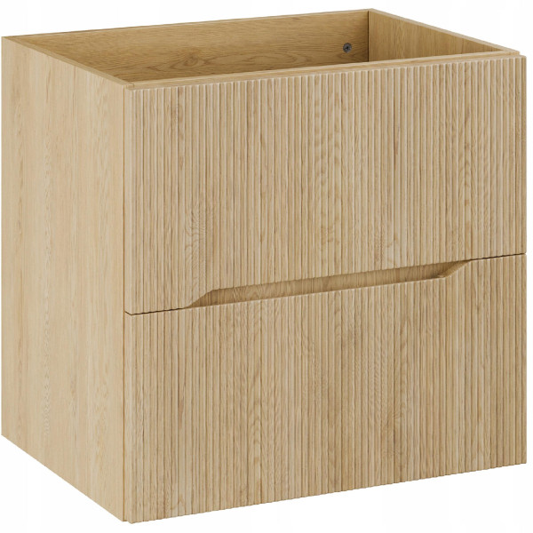 Ryflowana szafka pod umywalkę 60 cm NORDIC CREMONA 82-60 DĄB CREMONA