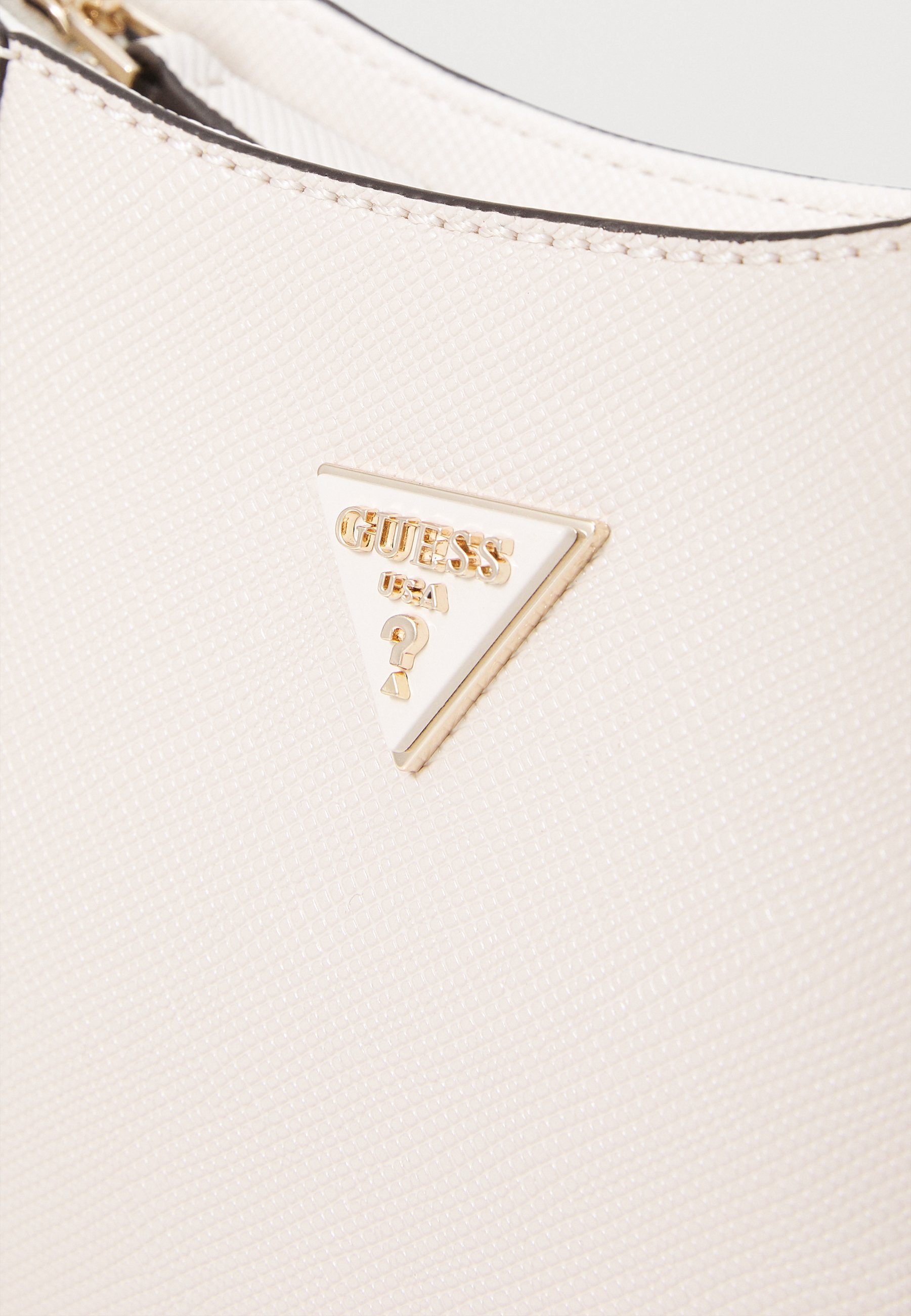 Sac à bandoulière Guess NOELLE à fermeture éclair supérieure - Sac à main - blanc cassé/taupe
