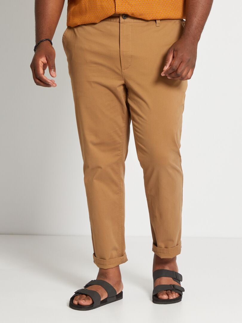 Slim fit chino broek maat L32 - Bruin