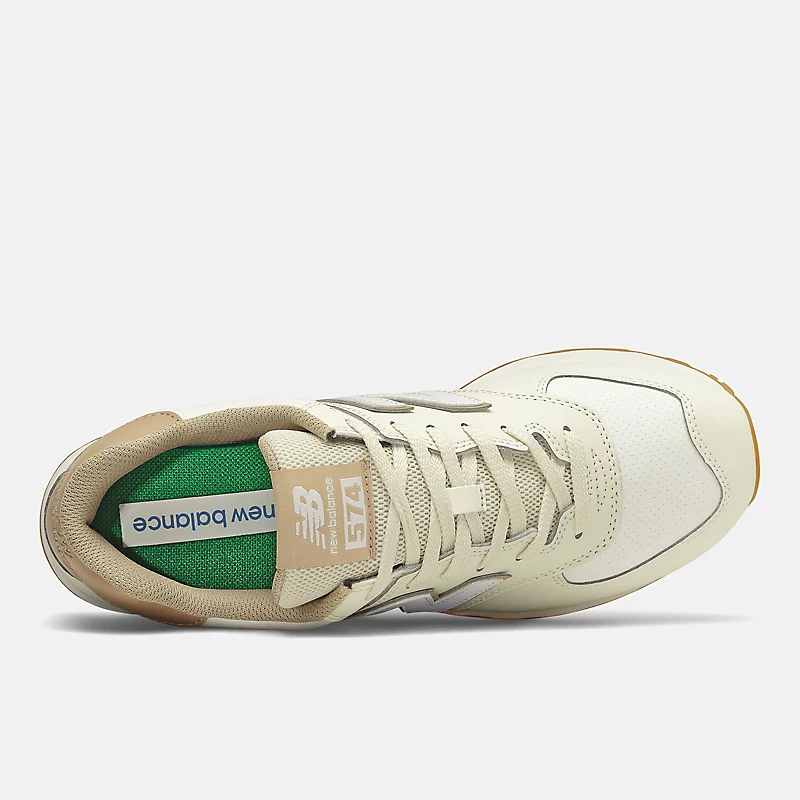 Unissex 574 Vegano - Bege com Branco