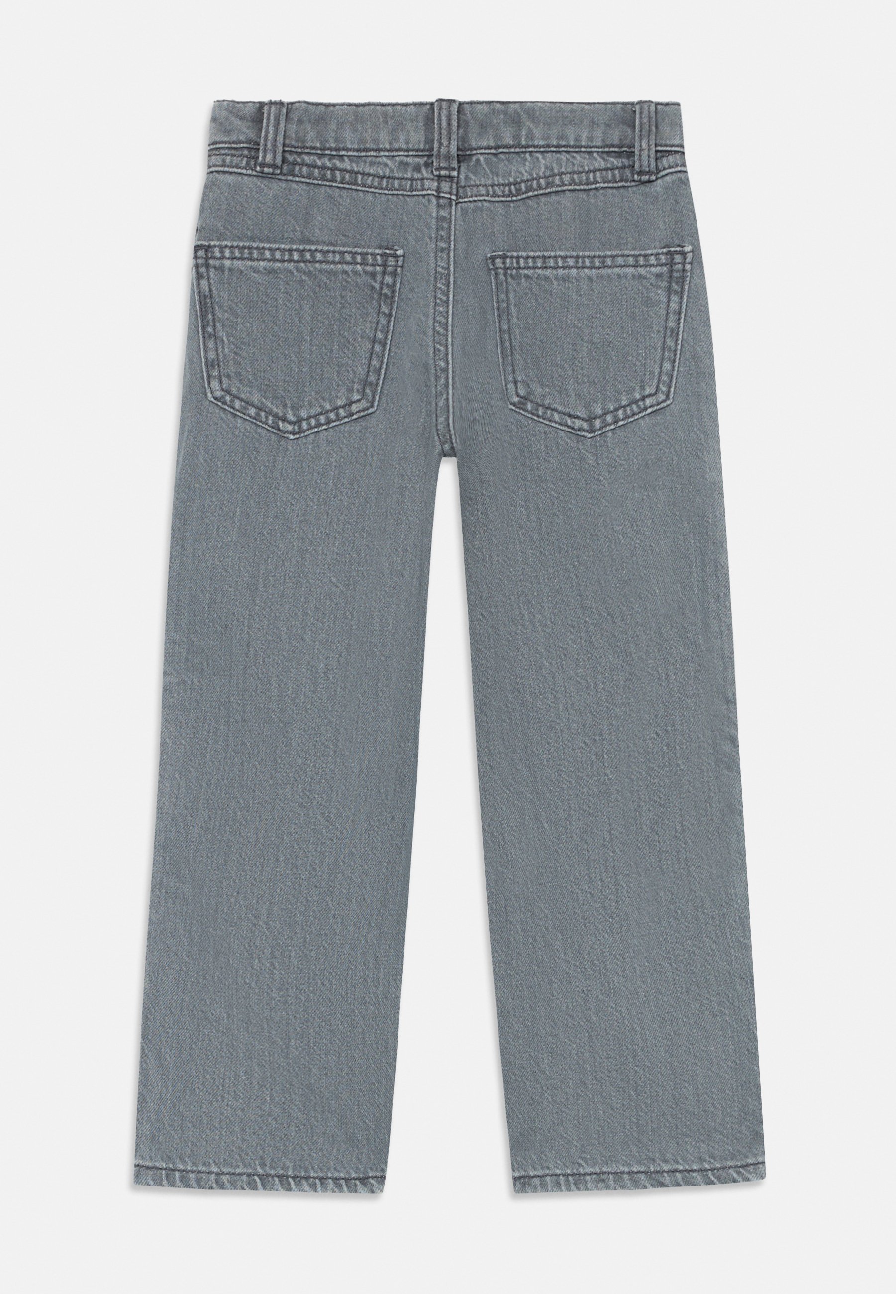 ONLY MINI KMGLUMI BRAID STRAIGHT LEG - Rechte jeans - middengrijs denim