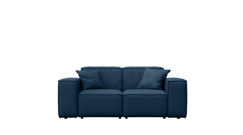 Sofa ogrodowa dwuosobowa MALIBU na taras, tkanina Odyssey, Granatowy