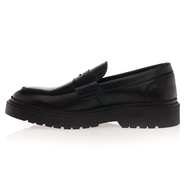  Svarta loafers/båtskor för män