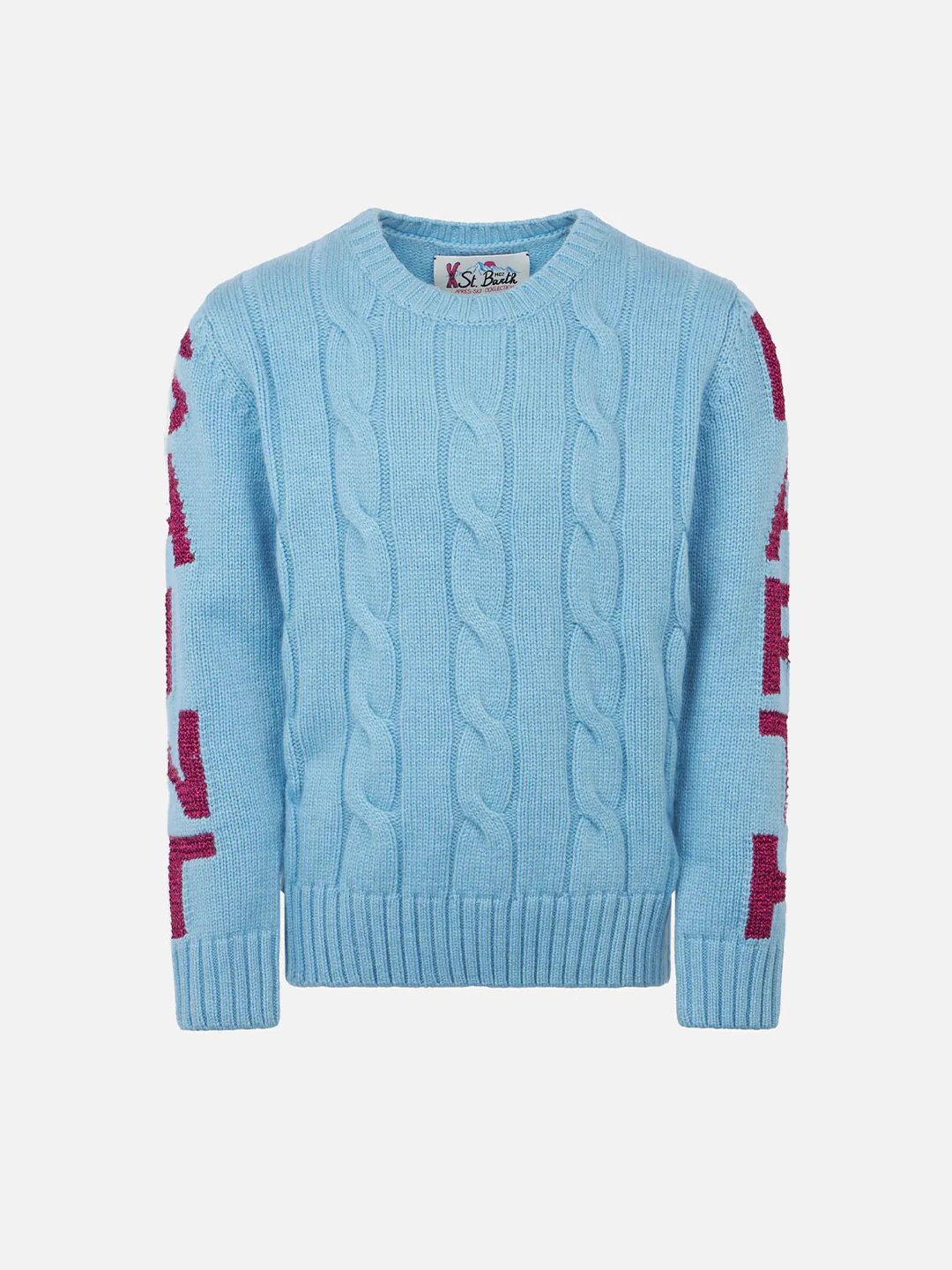 Trui met ronde hals voor meisjes met print van de lokvogel van Saint Barth.