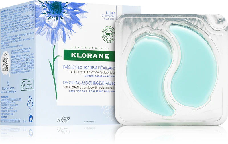 Máscara para Olhos Iluminadora Orgânica de Centáurea Klorane