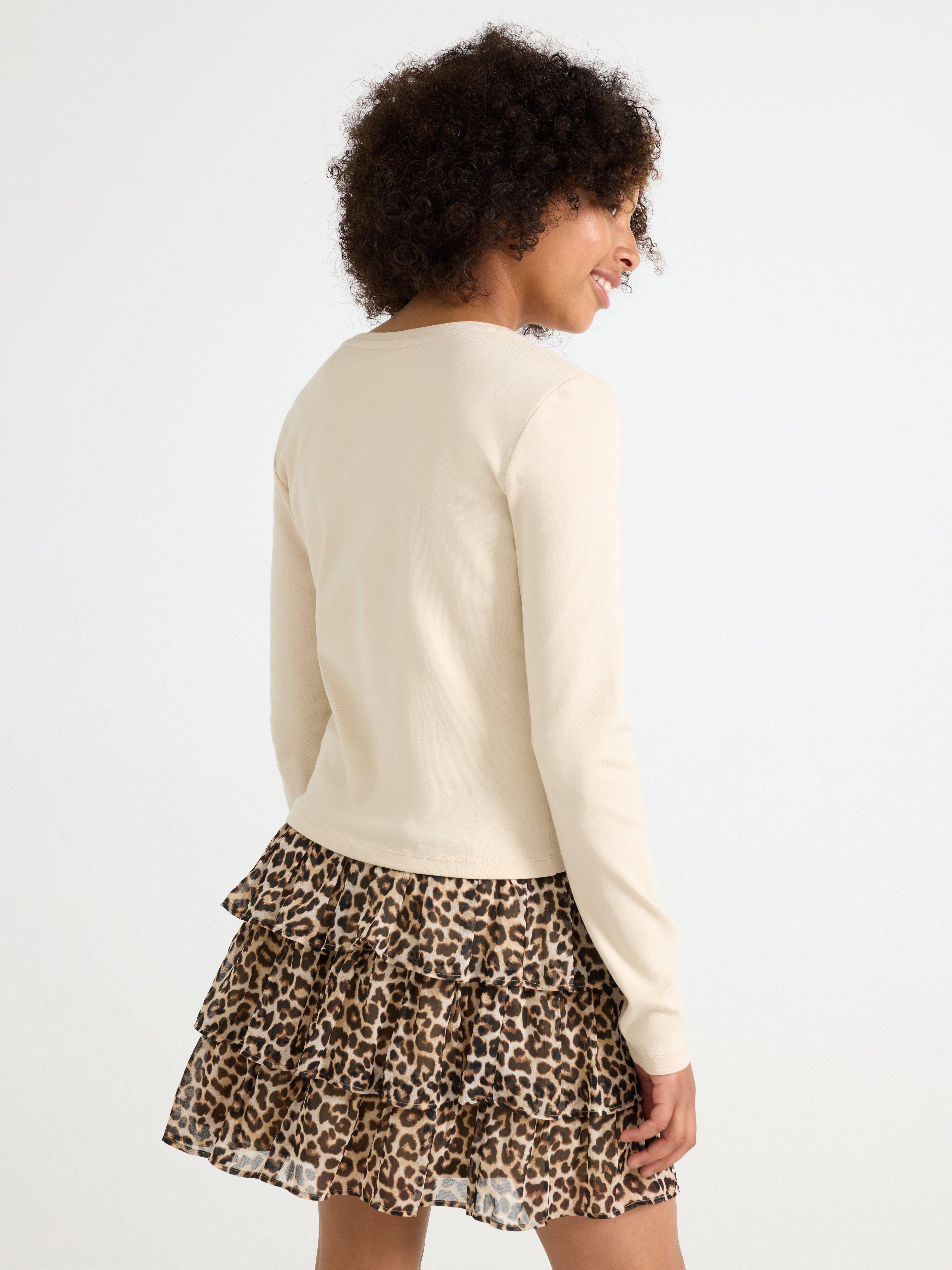 Långärmad topp Light Beige