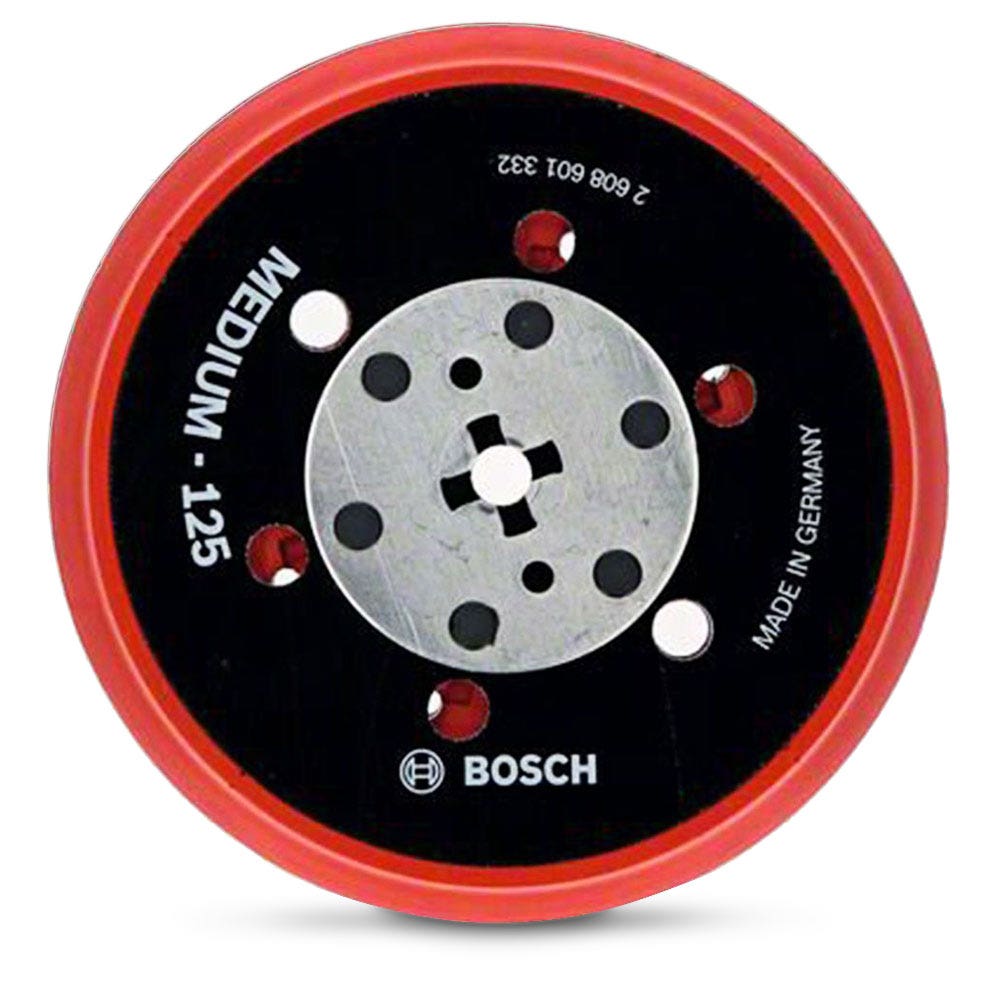 Disc de șlefuit orbital aleatoriu mediu BOSCH de 125 mm cu scai și buclă – Compatibil cu diverse mărci