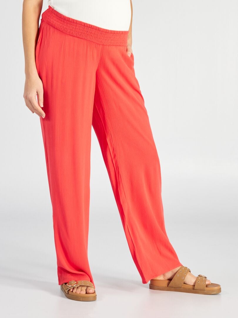 Losse en zachte zwangerschapsbroek - ROOD