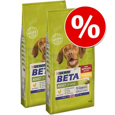 BETA Hundefoder Økonomipakker 2 x 14 kg