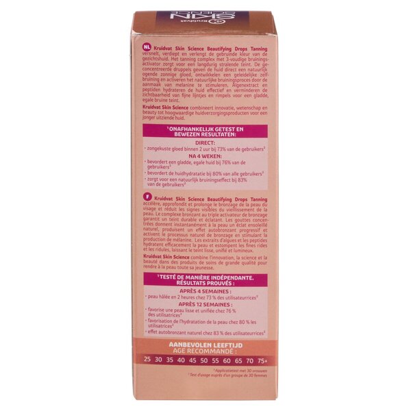 Picături de înfrumusețare pentru bronzare Kruidvat Skin Science<br>30 ml - Alle huidtypen