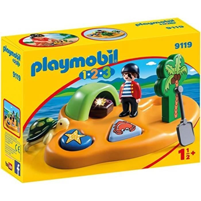 Muñeca bebé - Playmobil - XPKW3 9119 - Isla pirata - Clasificador de formas - Cueva secreta