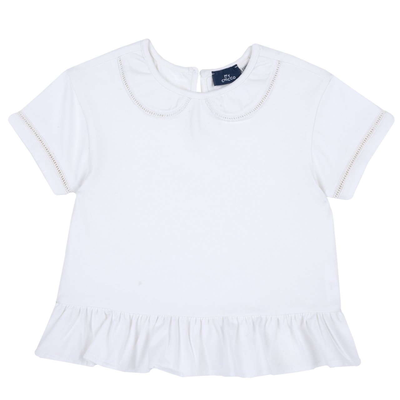 T-shirt à col et à volants