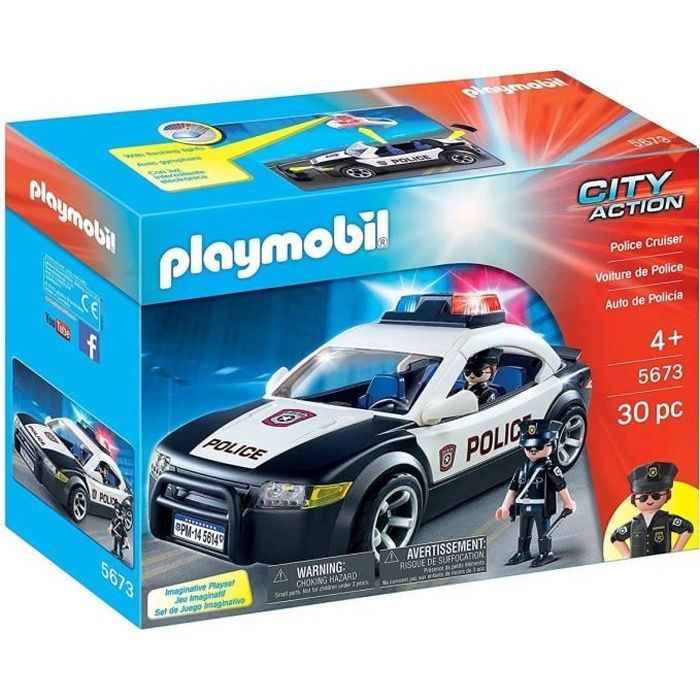Police Car - PLAYMOBIL - City Action - 5673 - Unisex - White - Ages 4 and up