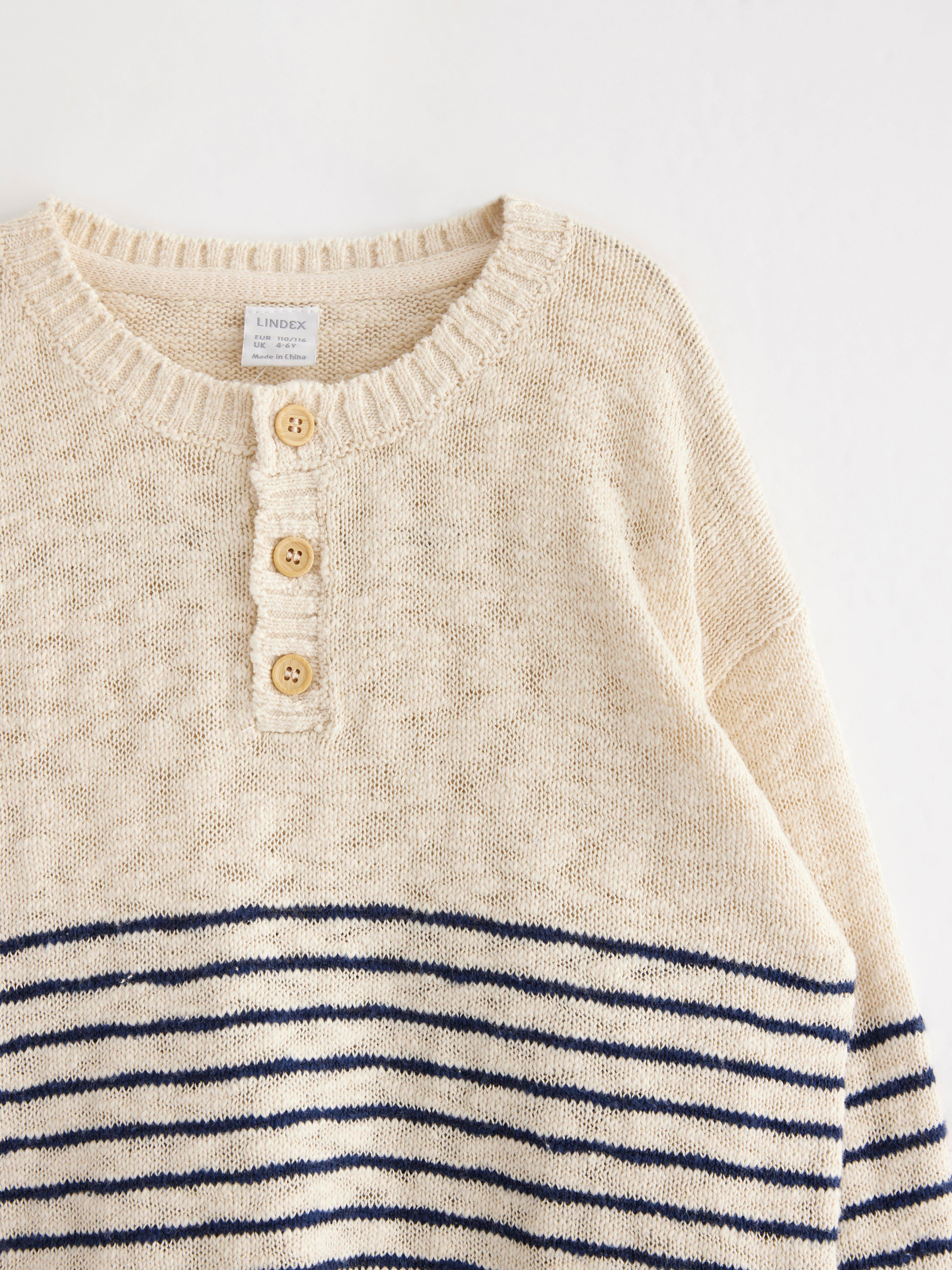 Strikket genser Lys beige