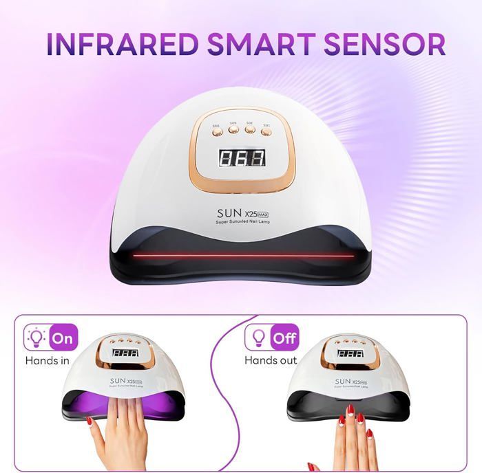380W UV LED Nail Lamp, Gel Nail Polish Dryer with 81 Beads, UV Nail Lamp with 4 Timer Settings, LCD Screen