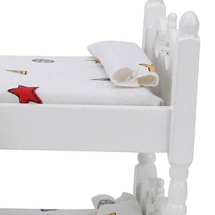 SALALIS miniatuur stapelbed SALALIS poppenhuis stapelbed Mini speelhuisbed Geometrische patronen