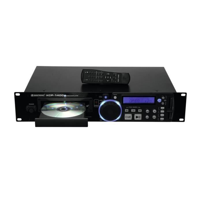 Lecteur CD - OMNITRONIC - XCP-1400 - Noir - 1 lecteur - Montage en rack 19