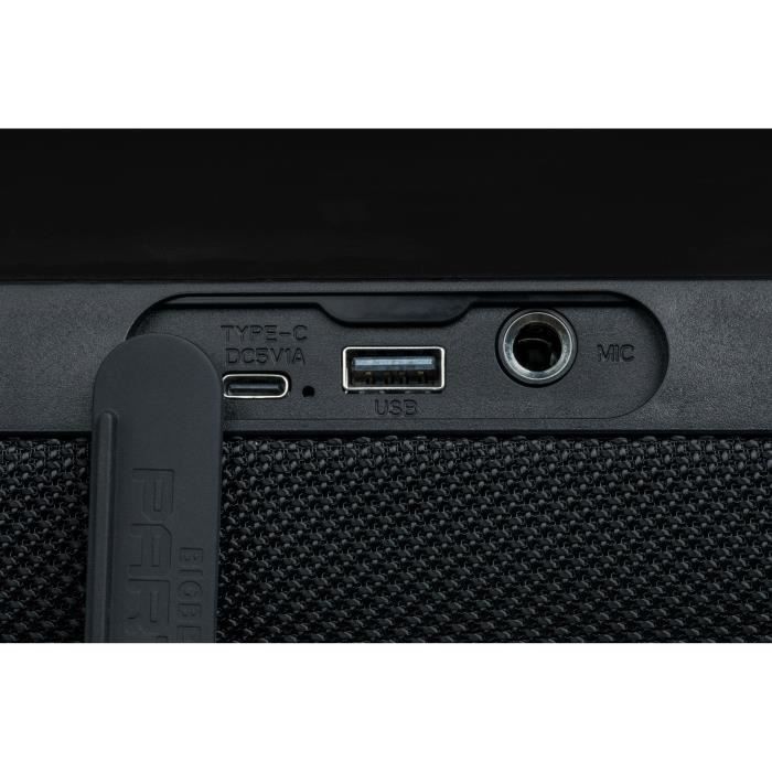 Trådløs højttaler med lys - BIGBEN PARTY - Bluetooth 5.3 - USB - 50W - Trådløs mikrofon inkluderet - Stemmeskifter