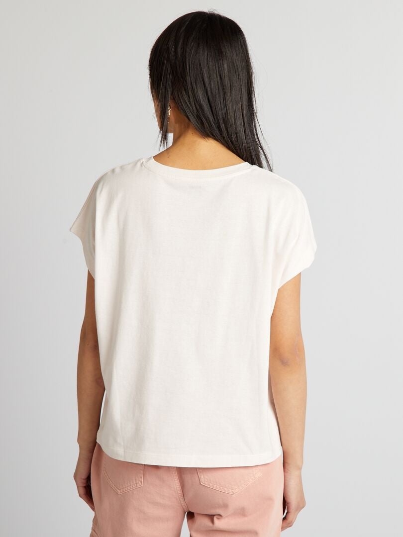 Camiseta de algodón estampada - ROSA