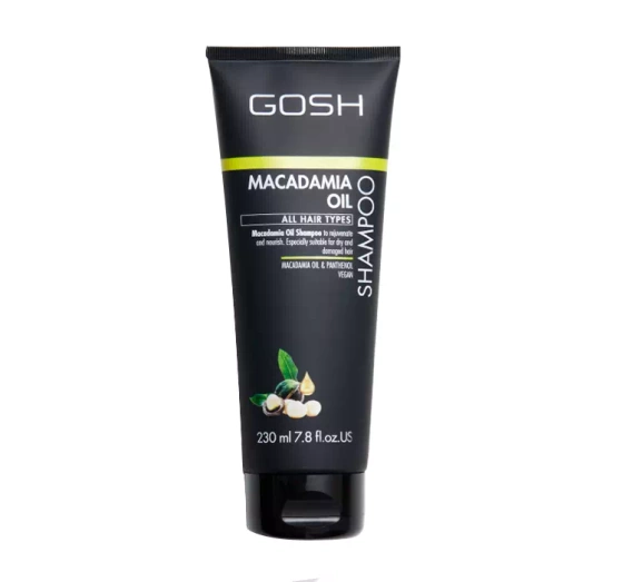 Gosh Macadamia Oil wegański szampon do włosów suchych 230 ml