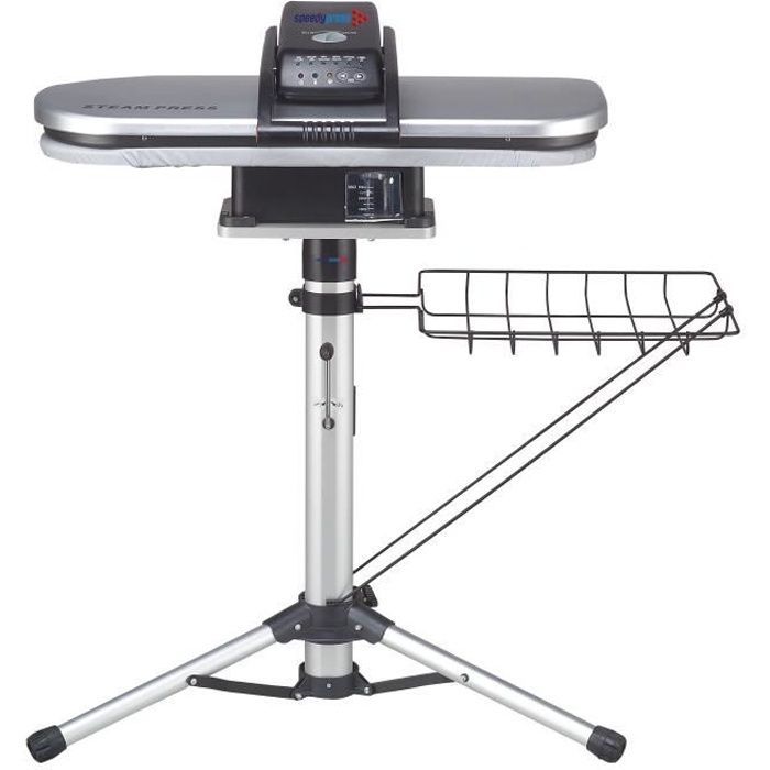 Steam Ironing Press - Silver with Stand / Base, 64cm x 27cm, 1400 watt + FREE Extra Cover and Foam!