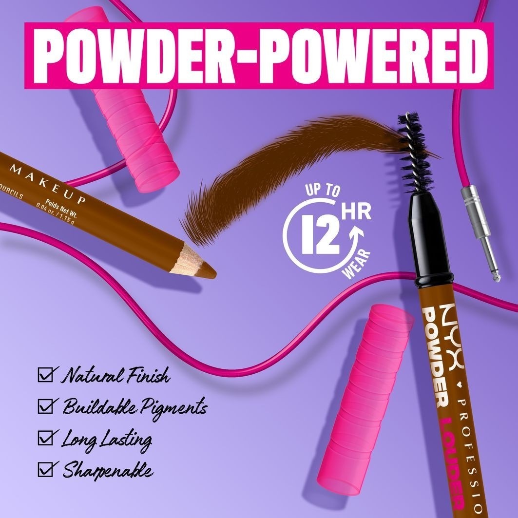 NYX Professional Makeup olovka za obrve u prahu Louder - 1,2 g
