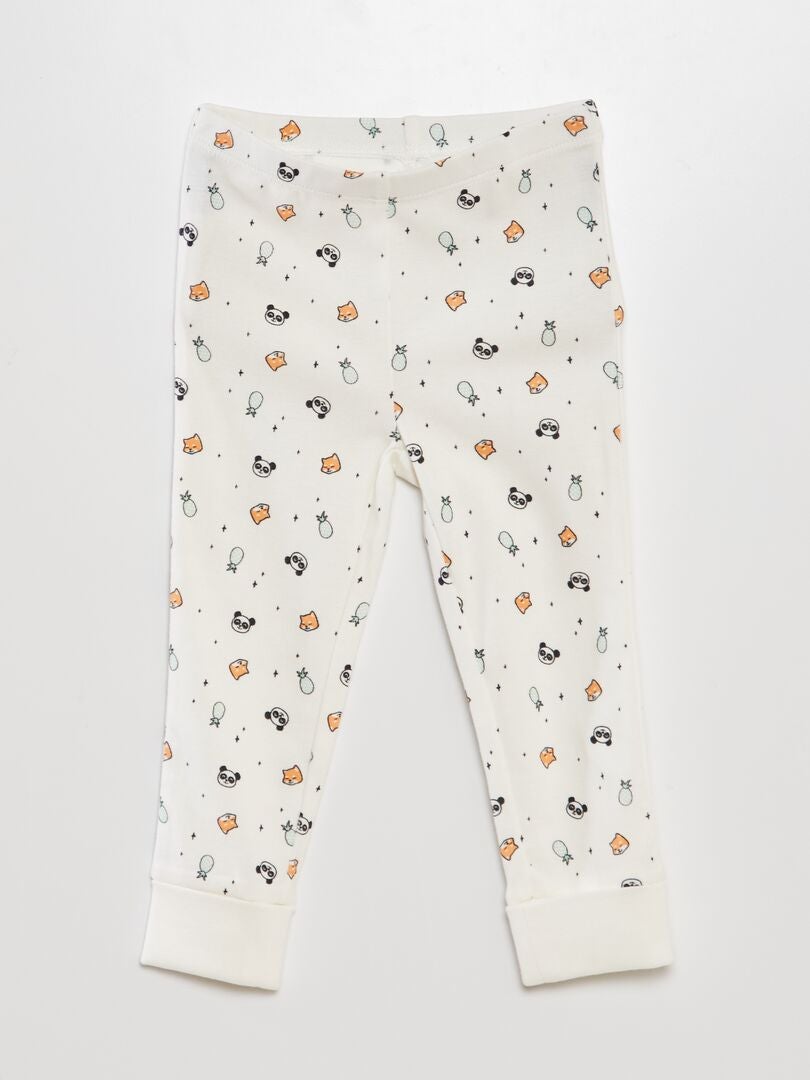 2-delige pyjamaset (t-shirt + broek) - WIT