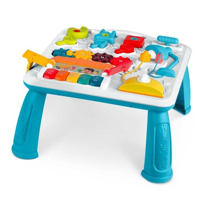 Table éducative musicale - JANSHOP - Piano coloré - Éléments mobiles - Développement motricité fine