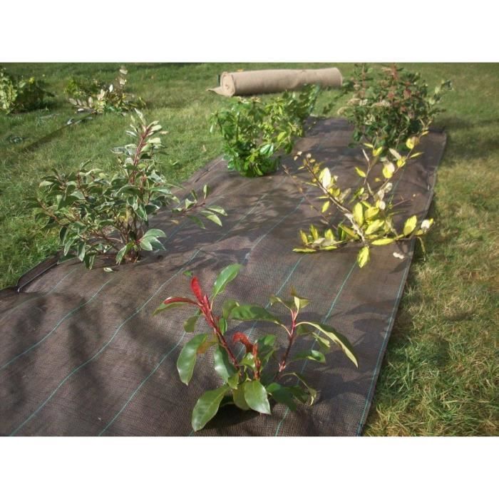 Tela de polipropileno tejido VILMORIN para el control de malezas - 20 m - Estándar - Verde - 1,05 m x 20 m