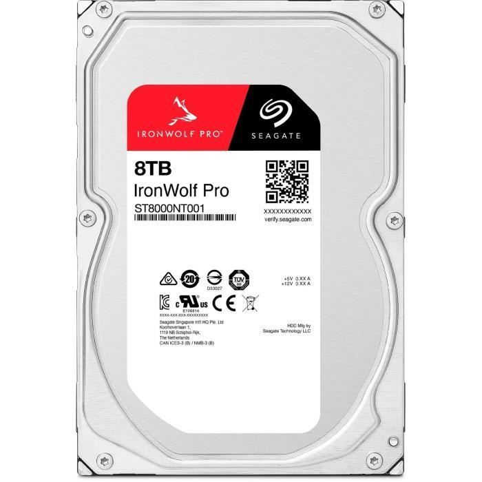 Interne Festplatte - SEAGATE - IRONWOLF PRO 8 TB - SATA 6 Gbit/s - 7200 U/min
