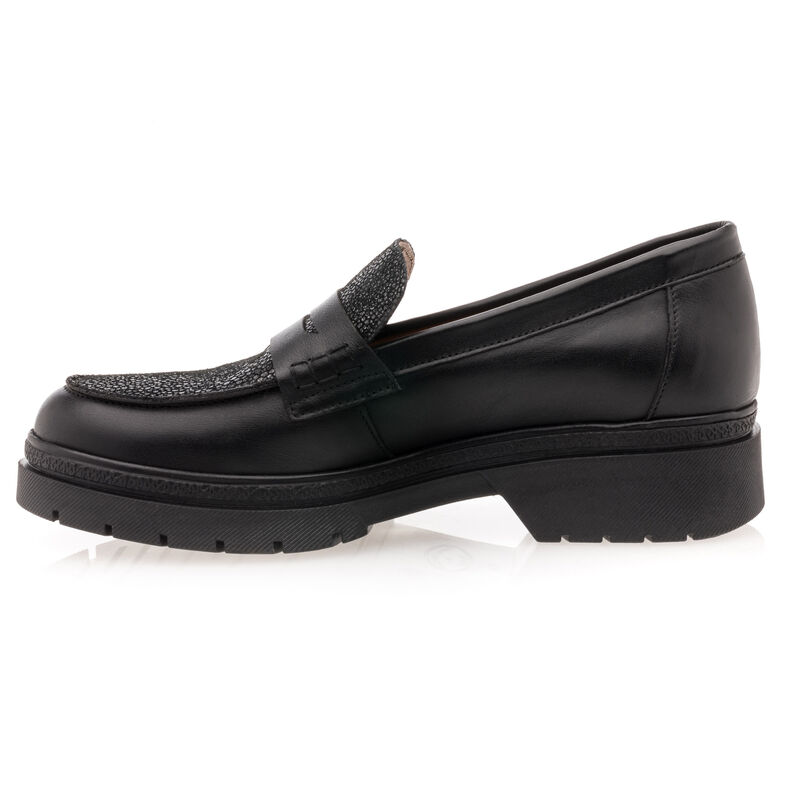 Svarte loafers/båtsko til dame