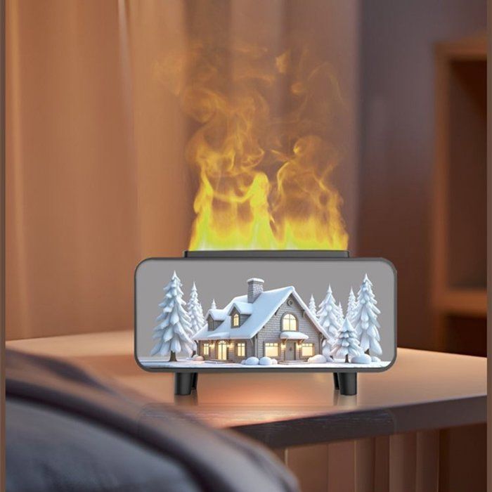 Humidificateur 3-en-1 Maison de Neige-Humidificateur d'aromathérapie-Humidificateur de chambre-Diffuseur de parfum automatique
