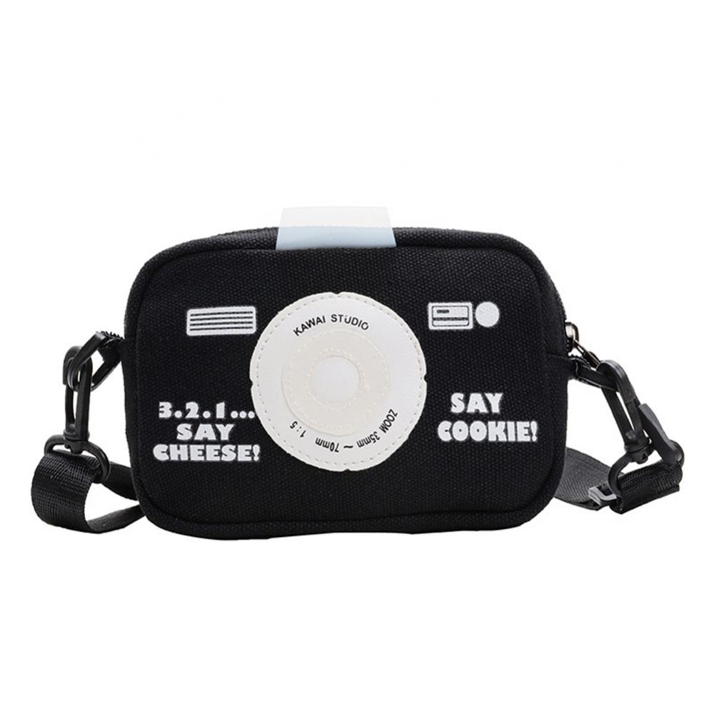 Sac bandoulière tendance en toile avec motif appareil photo, idéal pour les petites filles, les voyages et les fêtes. Cadeau parfait pour les tout-petits et les enfants.