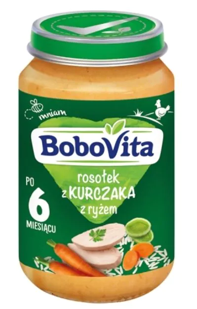 Bobovita Obiad Rosołek z kurczaka z ryżem po 6 m-cu