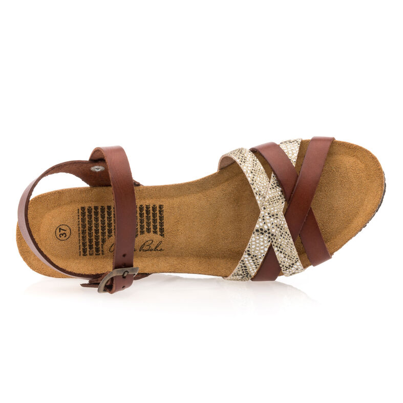 Braune Damensandalen / Zehenfreie Schuhe