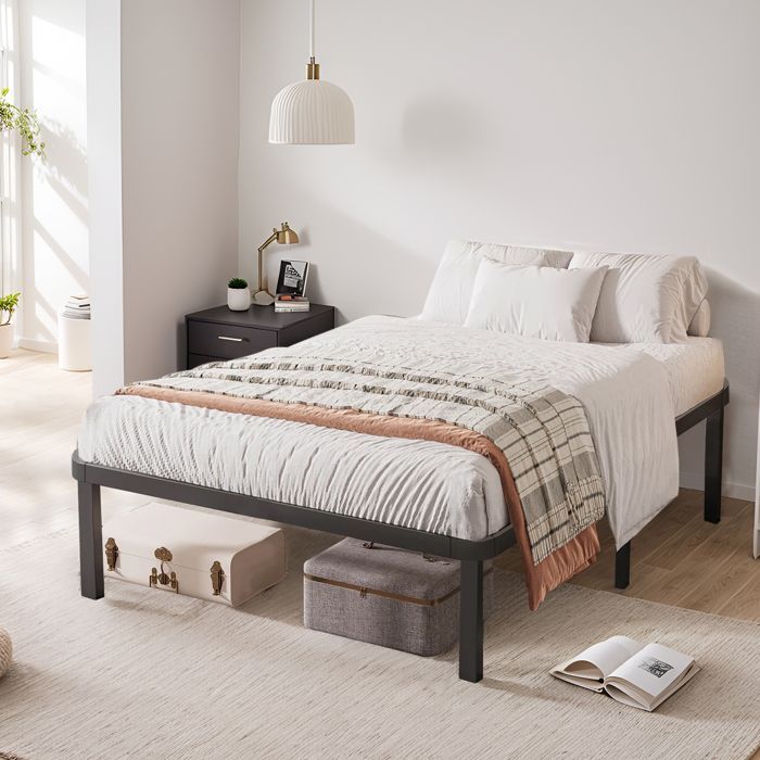 Sleivant - Sommier 140x190cm avec 7 Pieds | Lit avec Sommier à Lattes pour Adulte | 28 Lattes | Montage Rapide et Facile