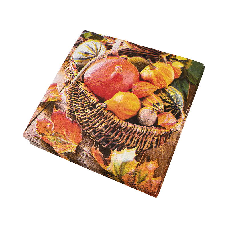 Servilletas ecológicas Vie, paquete de 20 unidades, 33x33 cm, Otoño