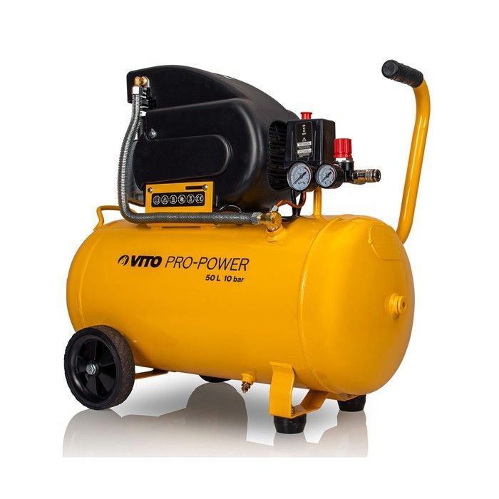 Compressore d'aria silenzioso da 50 litri, 10 bar, 2,5 CV, 145 PSI, VITO da 2,5 CV