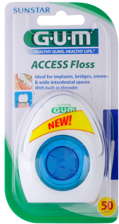 GUM Access Floss Zahnseide für Zahnspangen und Implantate