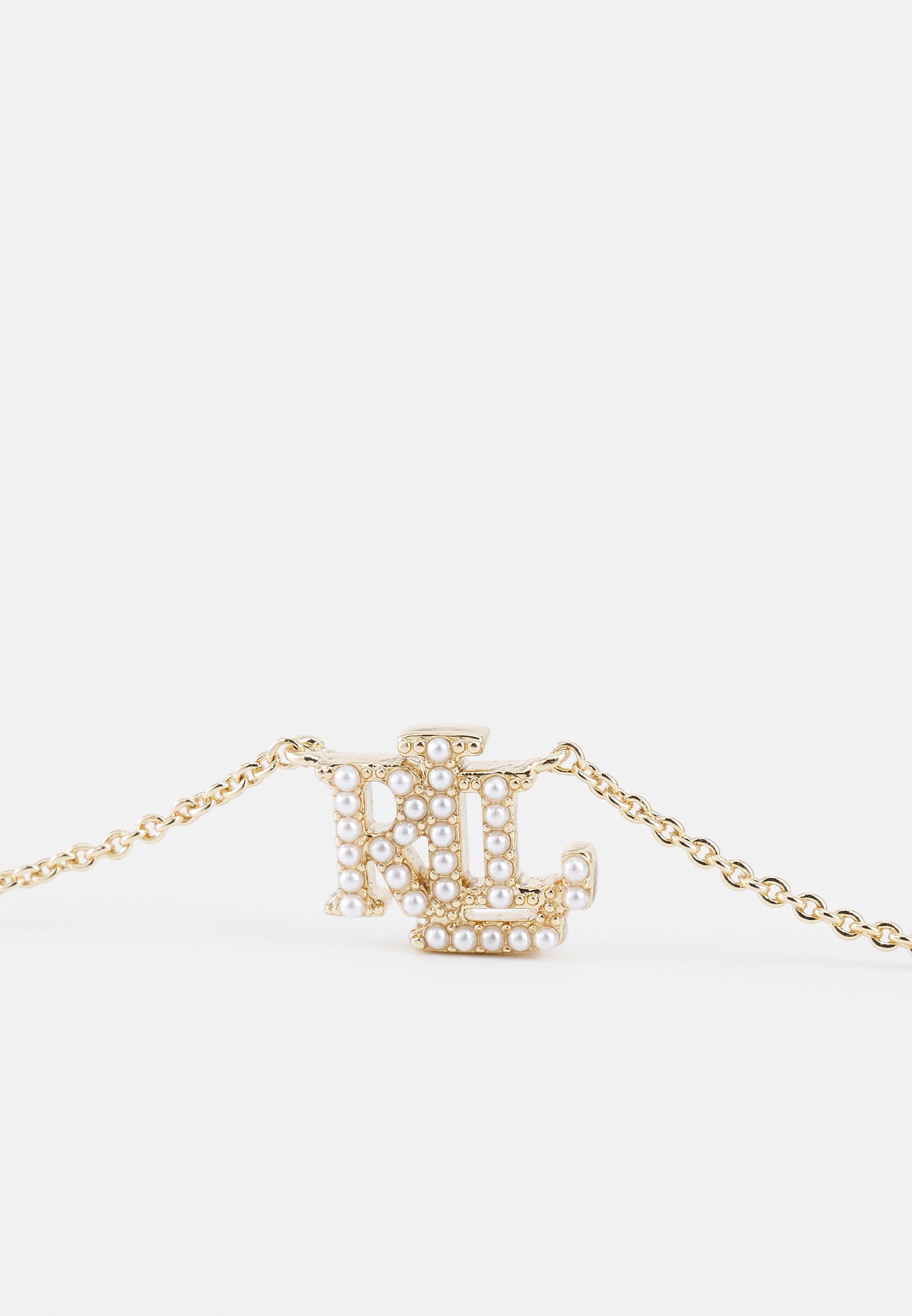 Lauren Ralph Lauren CARDED - Halsketting - goudkleurig/wit